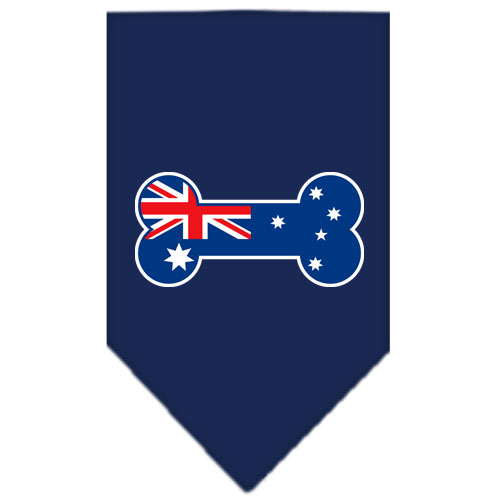 Bone Flag Australian Screen Print Bandana Navy Blue Small